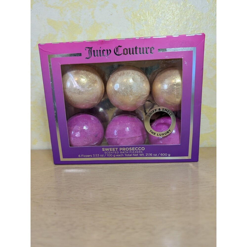 Juicy Couture Sweet Prosecco Bath Fizzies Set of 6, New with Imperfections